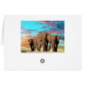 Die Elefantenbande, die Geburtskarte (Rückseite Horizontal)