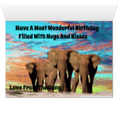 Die Elefantenbande, die Geburtskarte (Innenansicht Horizontal (Unten))