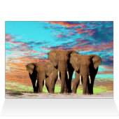 Die Elefantenbande, die Geburtskarte (Innenansicht Horizontal (Oben))