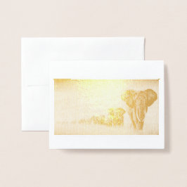 Die Elefantenfolienkarte gerettet Folienkarte