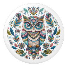 Die Elegant Owl Keramik Knock