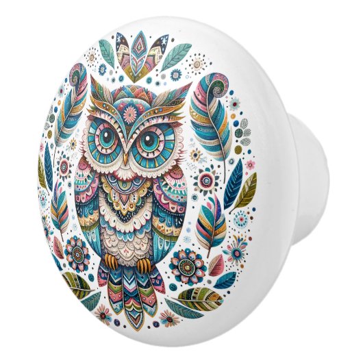 Die Elegant Owl Keramik Knock Keramikknauf (Rechts)