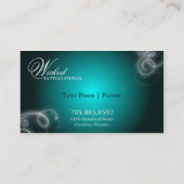 Die elegante Bohrer-Geschäfts-Karte blühen Glühen Visitenkarte (Rückseite)