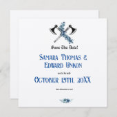 Die elegante Einladung zu einem Besuch (Vorne/Hinten)