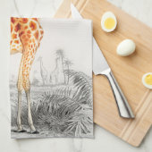 Die elegante Giraffe Geschirrtuch (Viertel Falte)