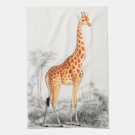 Die elegante Giraffe Geschirrtuch (Vertikal)