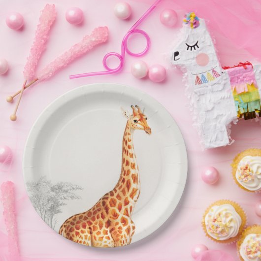 Die elegante Giraffe Pappteller (Party)