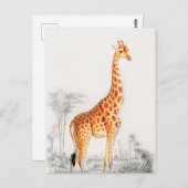 Die elegante Giraffe Postkarte (Vorne/Hinten)