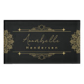 Die elegante Gold- und Black-Name-Markierung Namenschild (Vorderseite)