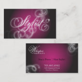 Die elegante Haar-Stylist-Geschäfts-Karte blühen Visitenkarte (Vorne/Hinten)