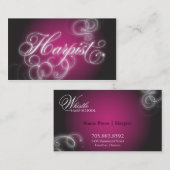 Die elegante Harpist-Geschäfts-Karte blühen Glühen Visitenkarte (Vorne/Hinten)