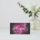 Die elegante Harpist-Geschäfts-Karte blühen Glühen Visitenkarte (Stehend Vorderseite)