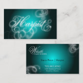 Die elegante Harpist-Geschäfts-Karte blühen Glühen Visitenkarte (Vorne/Hinten)