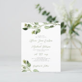 Die elegante Hochzeitseinladung im Rahmen des Budg (Stehend Vorderseite)
