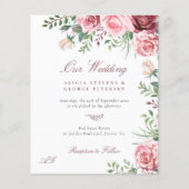 Die elegante Hochzeitseinladung mit einem knallrot (Vorderseite)