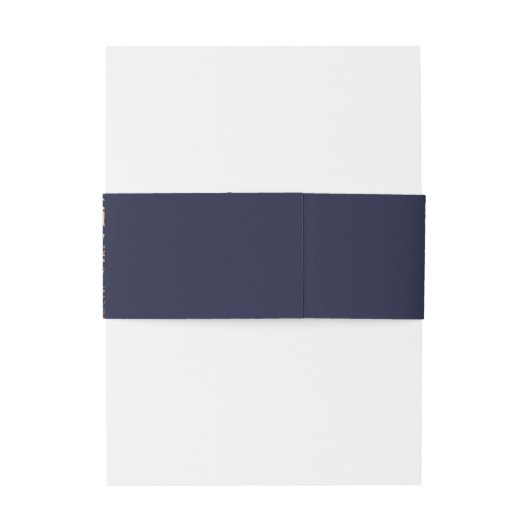 Die elegante Hochzeitskollektion der Marine und de Einladungsbanderole (Rückseitenbeispiel)