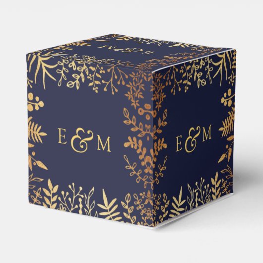 Die elegante Hochzeitskollektion der Marine und de Geschenkschachtel (Rückseite)