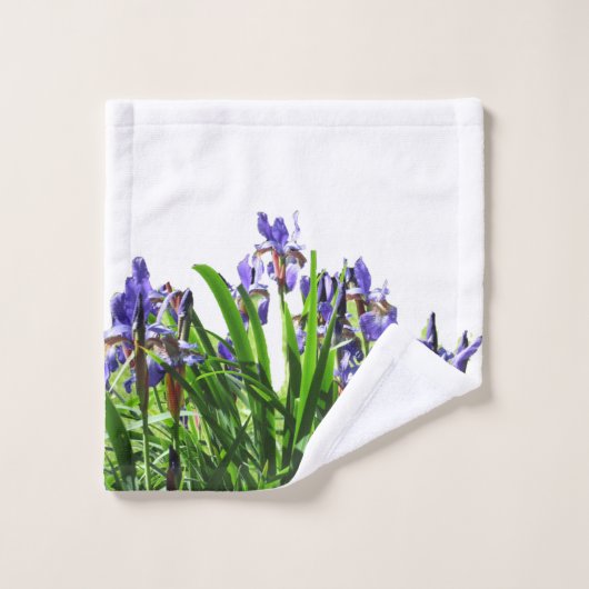 DIE ELEGANTE IRIS-BLUME BADHANDTUCH SET (Waschlappen)