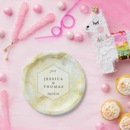 Die elegante Marmorsammlung Pappteller (Party)