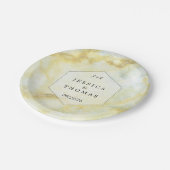 Die elegante Marmorsammlung Pappteller (Schrägansicht)