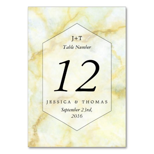 Die elegante Marmorsammlung Tischnummer (Vorderseite)