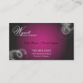 Die elegante Reise-Geschäfts-Karte blühen Glühen Visitenkarte (Rückseite)