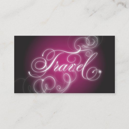 Die elegante Reise-Geschäfts-Karte blühen Glühen Visitenkarte (Vorderseite)