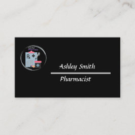 Die elegante, schwarze Apotheke Visitenkarte