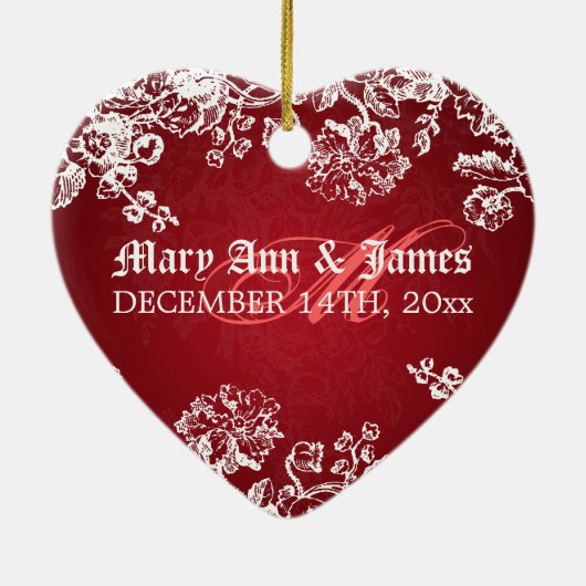 Die elegante viktorianische Gastgeschenk Hochzeit Keramik Ornament (Hinten)