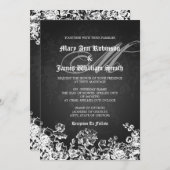 Die elegante viktorianische Hochzeit blühen Einladung (Vorne/Hinten)