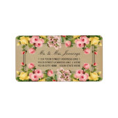 Die elegante Vintage Hochzeitskollektion Adressaufkleber (Vorne)
