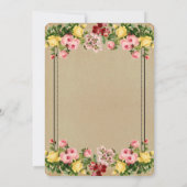 Die elegante Vintage Hochzeitskollektion Einladung (Rückseite)