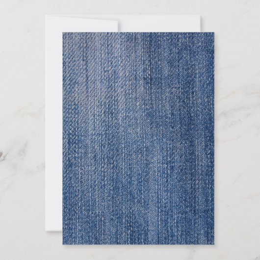 Die eleganten Gem Bling Denim und Diamonds Sweet 1 Einladung (Rückseite)