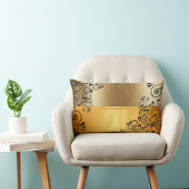 Die eleganten, goldenen Farbtöne werfen Kissen