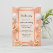 die eleganteste Geburtstagsveranstaltung Einladung (Stehend Vorderseite)