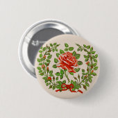 Die Eleganz der Blume der Sommermonate Button (Vorne & Hinten)