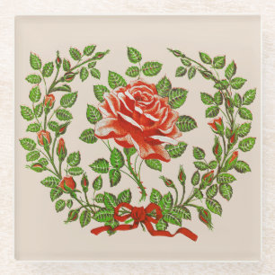 Die Eleganz der Blume der Sommermonate Glasuntersetzer