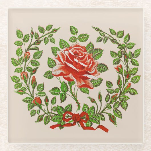 Die Eleganz der Blume der Sommermonate Glasuntersetzer (Vorderseite)