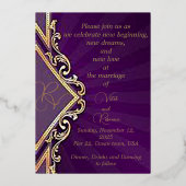 Die Eleganz der Liebe Foil Wedding Einladung (Vorderseite)