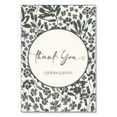 Die Eleganz der Natur: Dunkelgrüne Pflanze Tischnummer (Vorderseite)