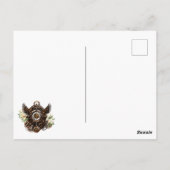 Die Eleganz der Steampunk-Blumenzauberei Postkarte (Rückseite)