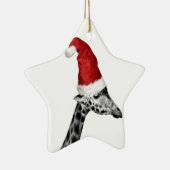Die Eleganz der Weihnachtsgiraffe Keramik Ornament (Rechts)