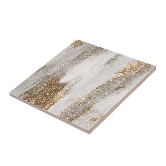 Die Eleganz der weißen und goldenen Keramik Fliese (Seite)