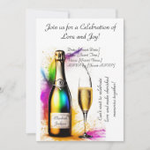 Die Eleganz des Brautparty gezeichnet Einladung (Vorderseite)