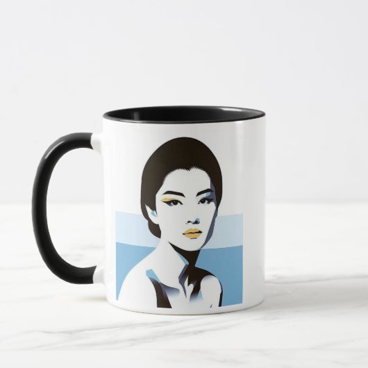 Die Eleganz eines fesselnden Blicks. Tasse (Links)