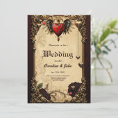 Die Eleganz und Mystik des gotischen Herzens. Einladung (Stehend Vorderseite)