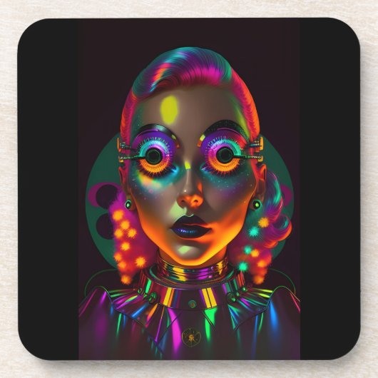 Die elektrische Frau Getränkeuntersetzer (Vorderseite)