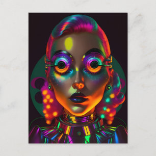 Die elektrische Frau Postkarte