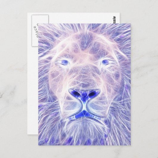 Die elektrische Löwe Postkarte (Vorne/Hinten)