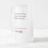 Die elektrischer Fan-mattierte Bier-Tasse Mattglas Bierglas (Vorderseite Links)